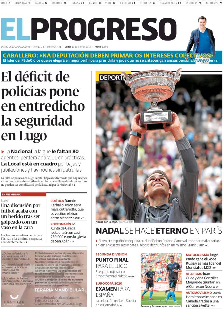 Portada de El Progreso (Espa&ntilde;a)