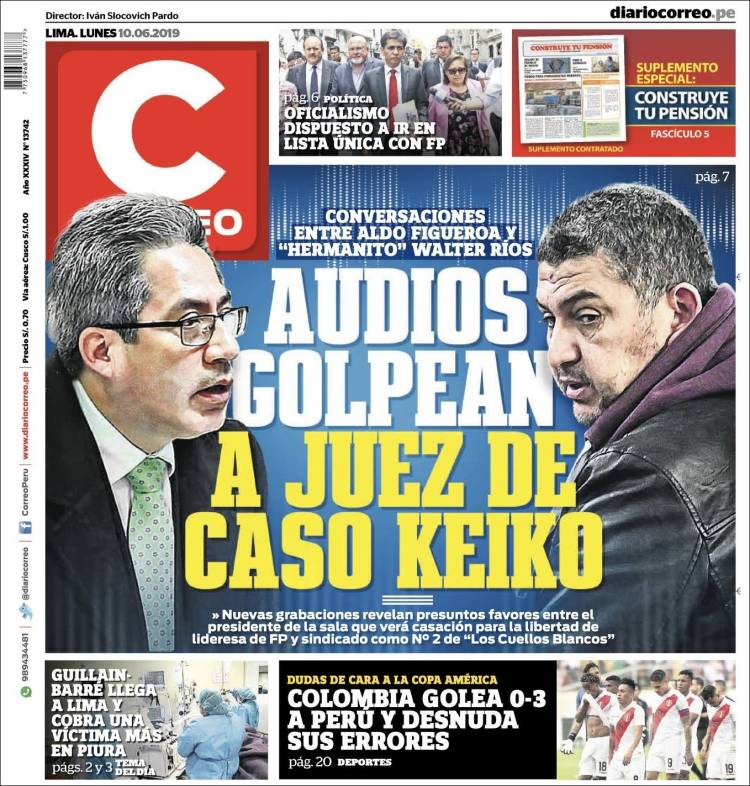 Portada de Diario Correo (Per&uacute;)