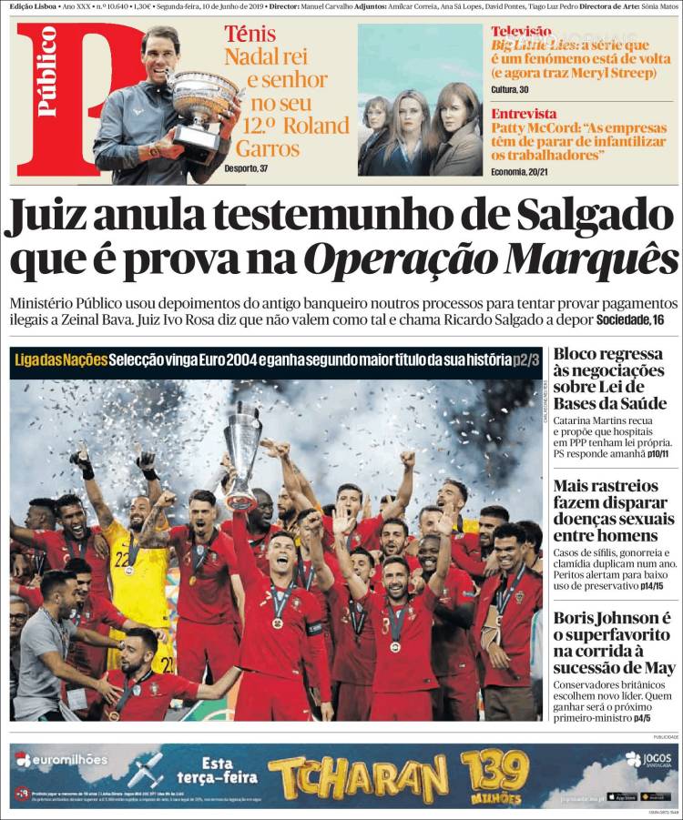 Portada de Público (Portugal)