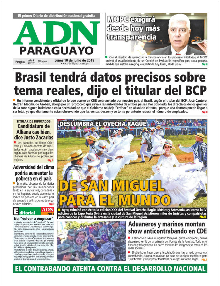 Portada de ADN Paraguayo (Paraguay)