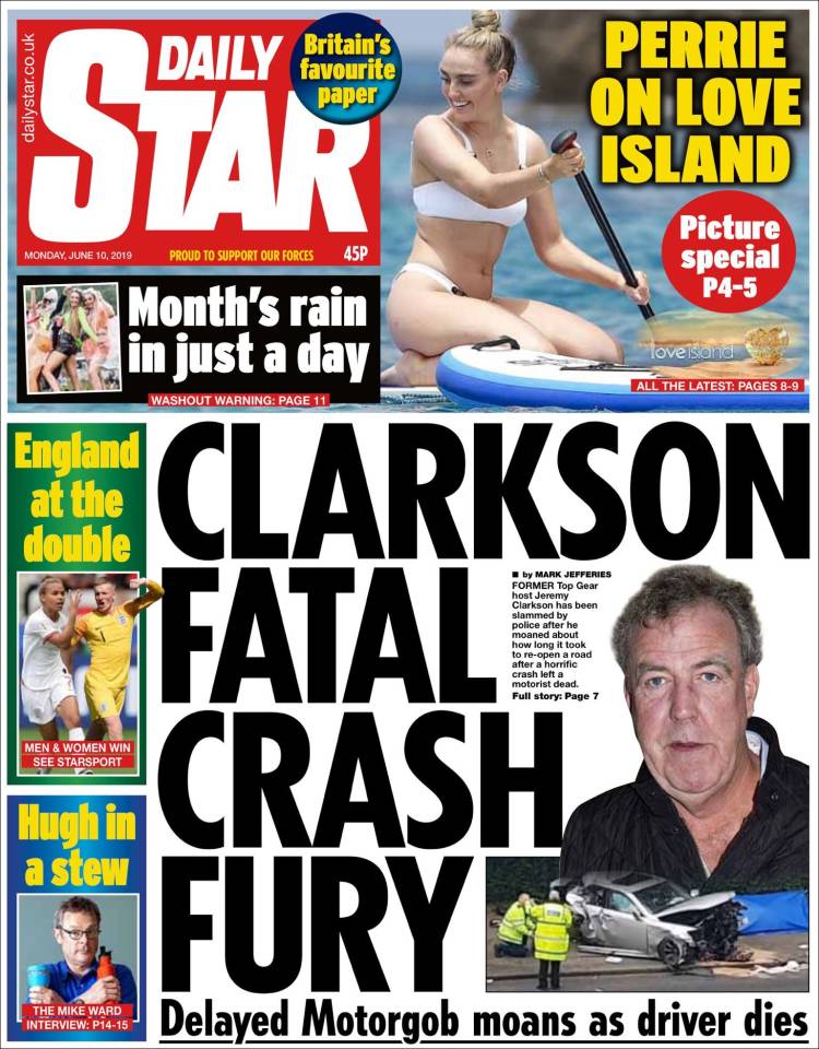 Portada de Daily Star (Reino Unido)