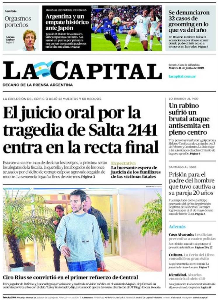 Portada de La Capital - Rosario (Argentina)