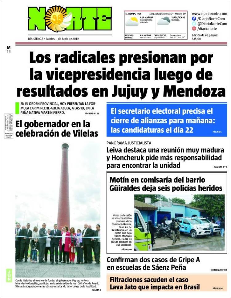 Portada de Diario Norte (Argentina)