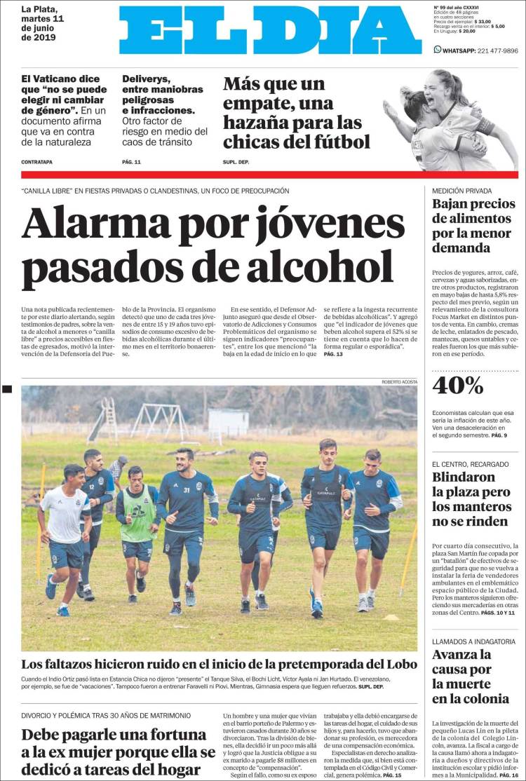 Portada de El Día de la Plata (Argentina)