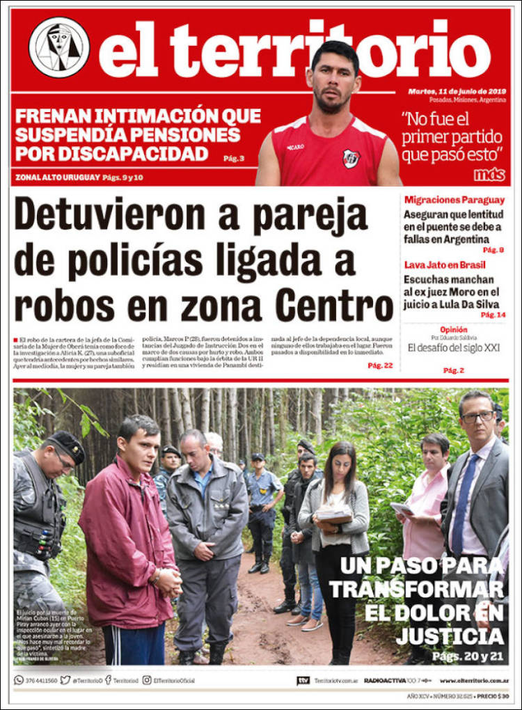 Portada de El Territorio (Argentina)