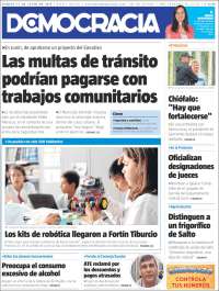 Portada de Diario Democracia (Argentina)