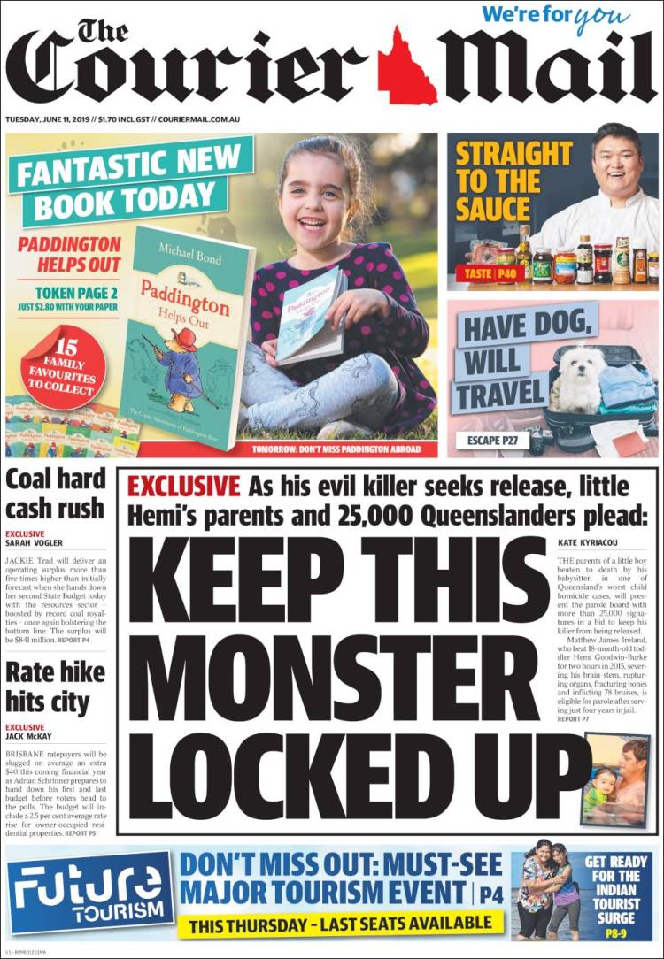 Portada de The Courier-Mail (Australia)