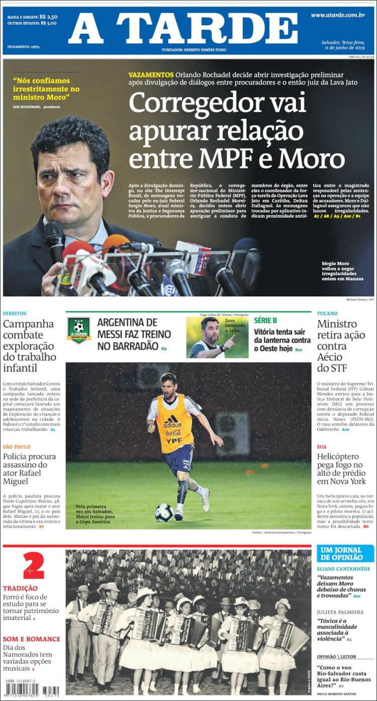 Portada de Diário A Tarde (Brasil)