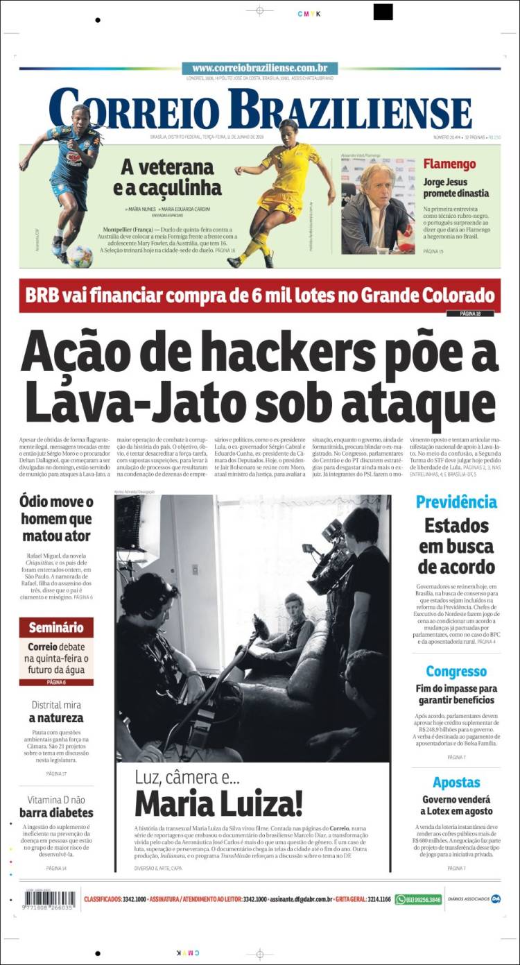 Portada de Correio Braziliense (Brasil)