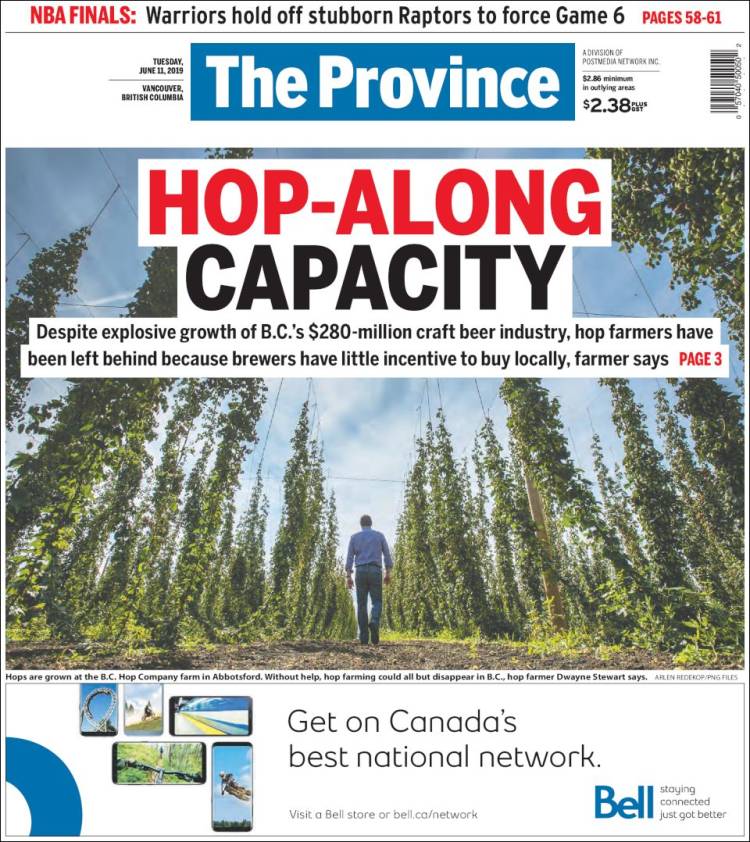 Portada de The Province (Canadá)