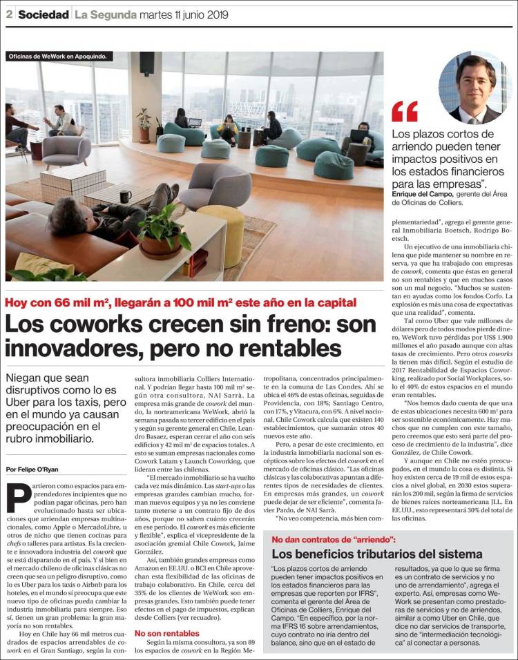 Portada de La Segunda (Chile)