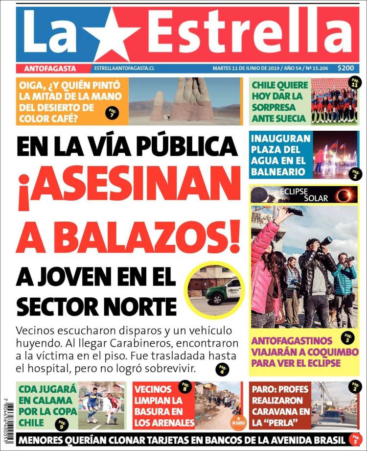 Portada de La Estrella del Norte (Chile)