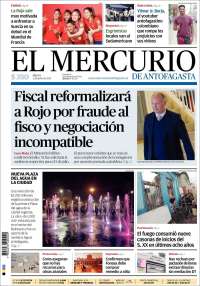 Portada de El Mercurio de Antofagasta (Chile)