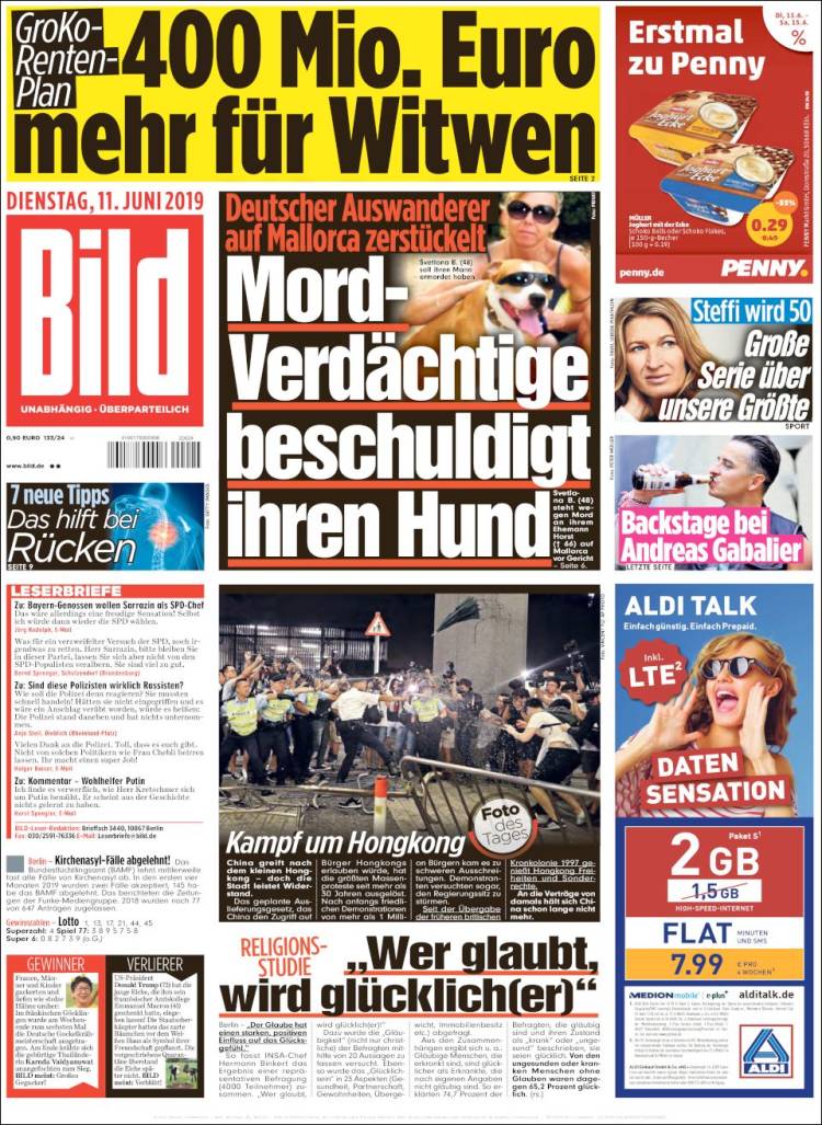 Portada de Bild (Alemania)