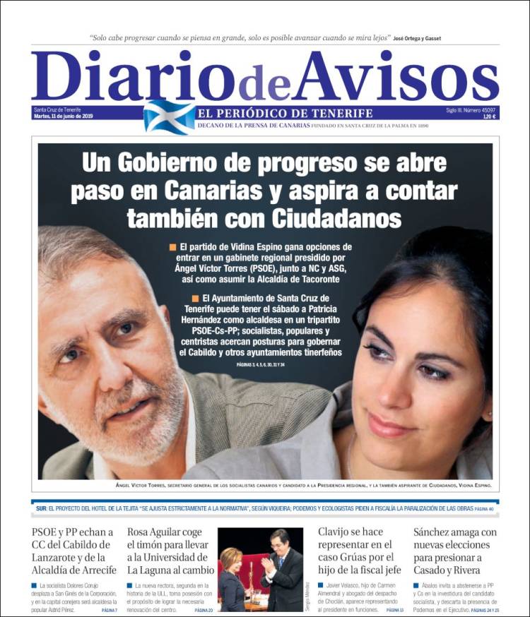Portada de Diarios de Avisos (Espa&ntilde;a)