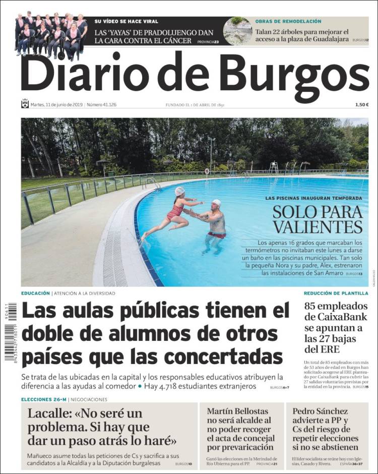 Portada de Diario de Burgos (Espa&ntilde;a)
