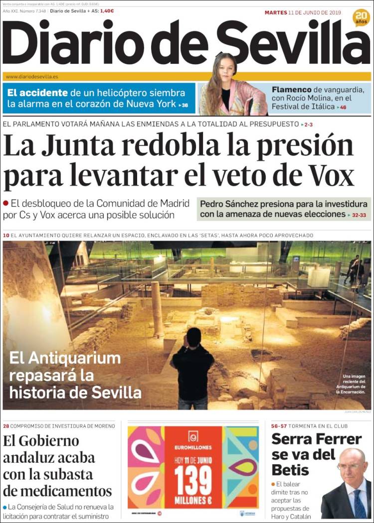 Portada de Diario de Sevilla (Espa&ntilde;a)