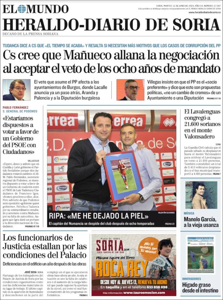 Portada de Diario de Soria (Espa&ntilde;a)