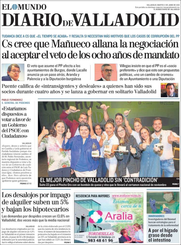 Portada de Diario de Valladolid (Espa&ntilde;a)