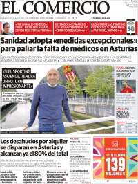 Portada de El Comercio (Espa&ntilde;a)