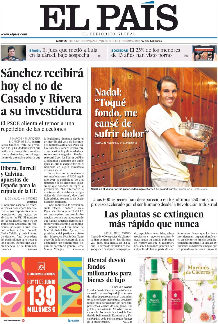 Portada de El País (Espa&ntilde;a)