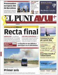 Portada de El Punt Avui (Espa&ntilde;a)