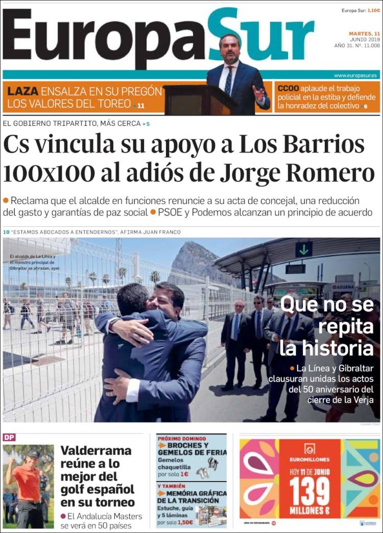Portada de Europa Sur (Espa&ntilde;a)