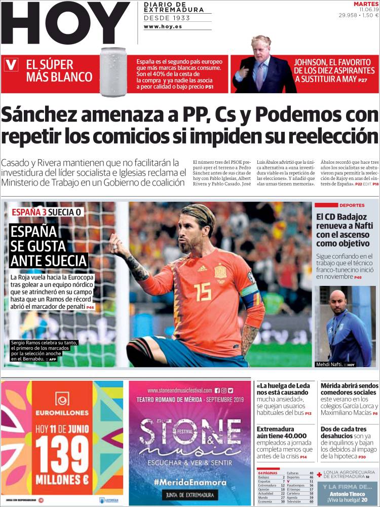 Portada de Hoy - Badajoz (Espa&ntilde;a)