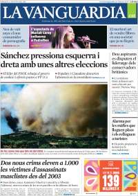 Portada de La Vanguardia (Espa&ntilde;a)