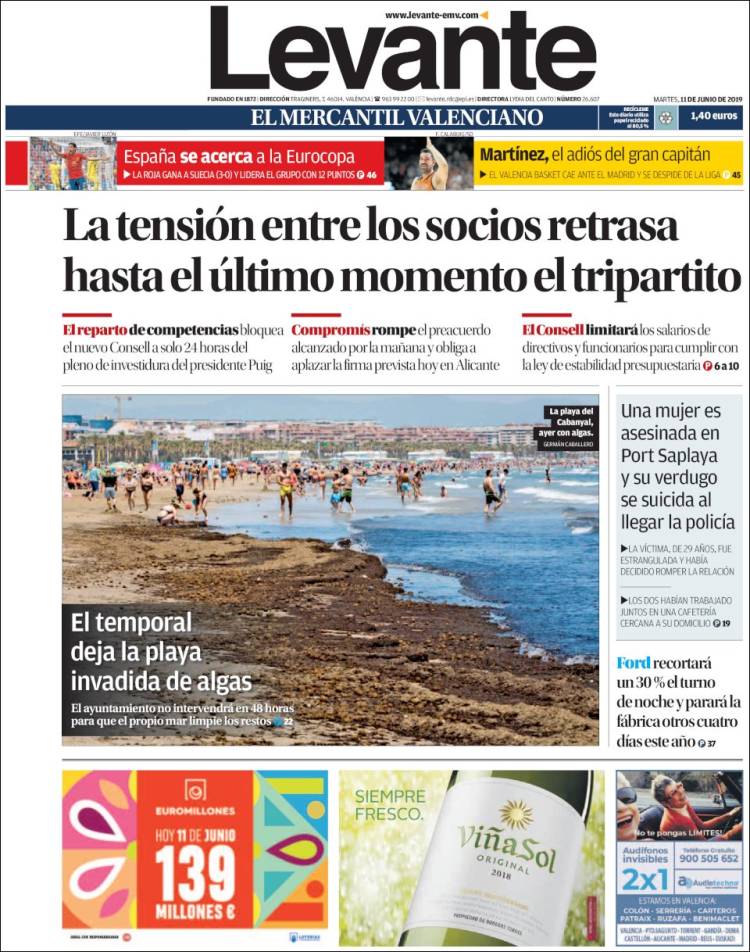 Portada de Levante (Espa&ntilde;a)