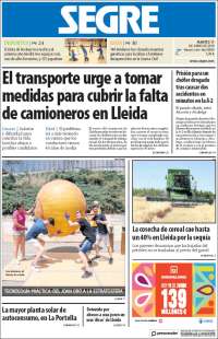 Portada de Segre  (Espa&ntilde;a)