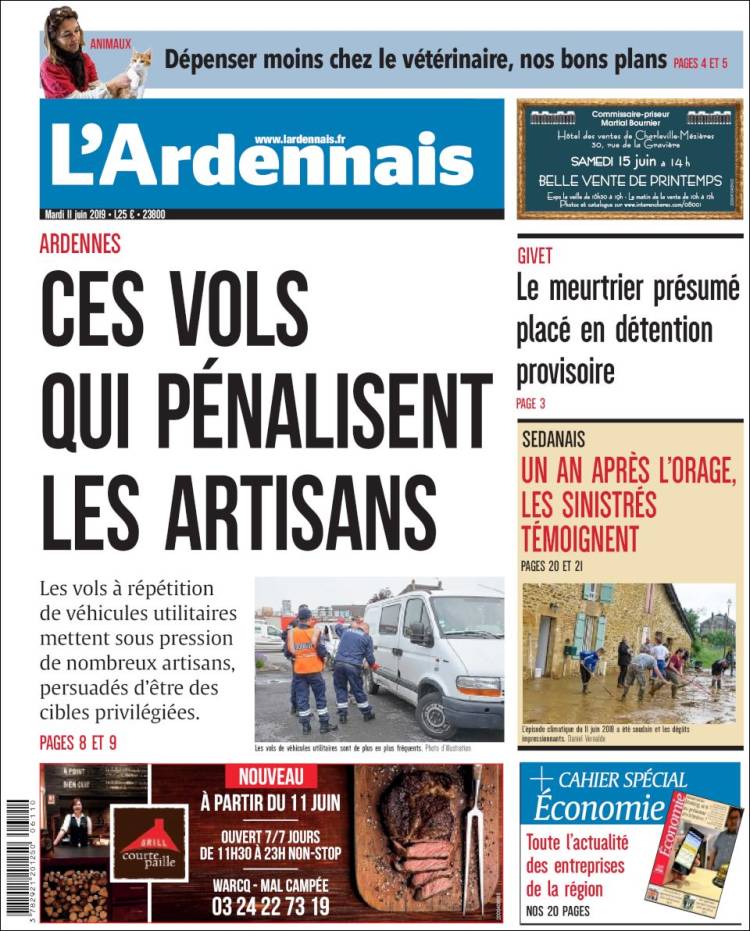 Portada de L'Ardenais (Francia)