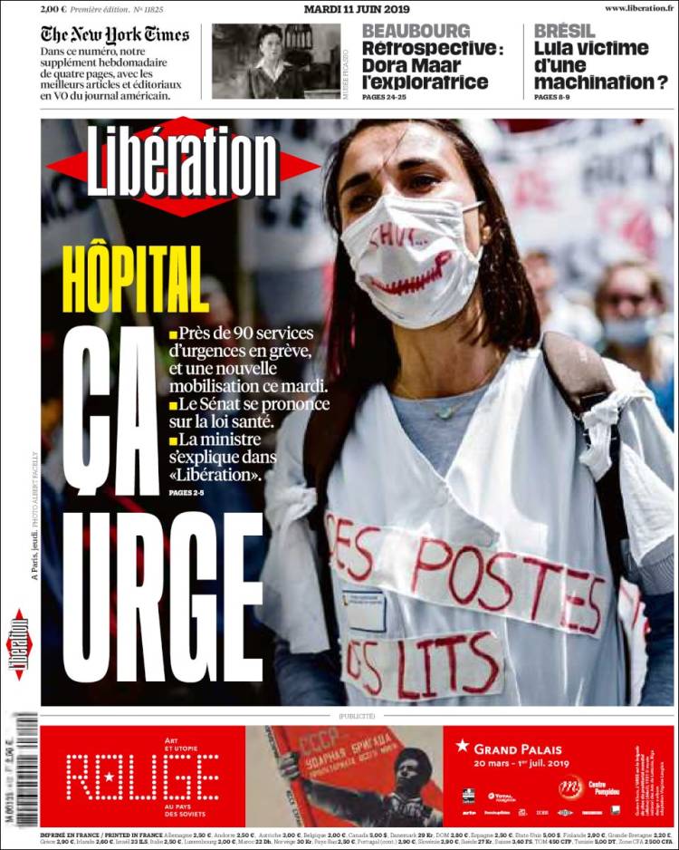 Portada de Libération (Francia)