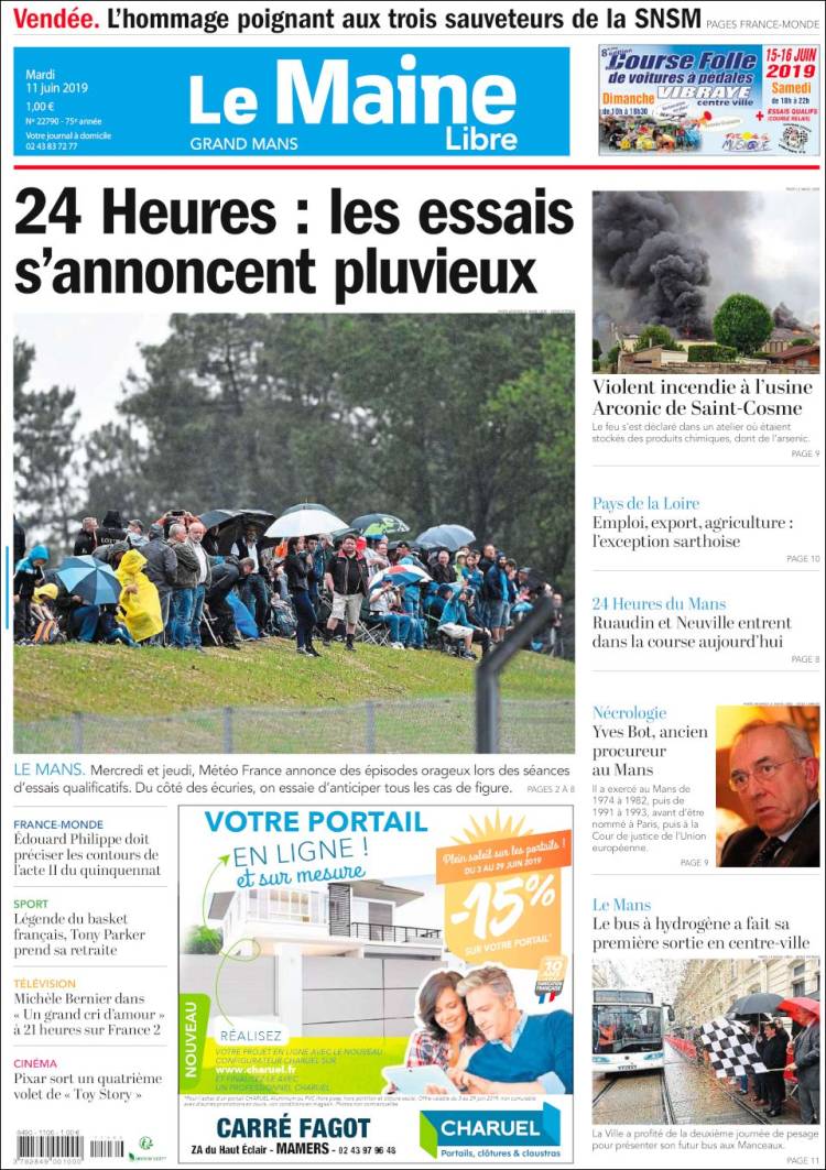 Portada de Le Maine Libre (Francia)