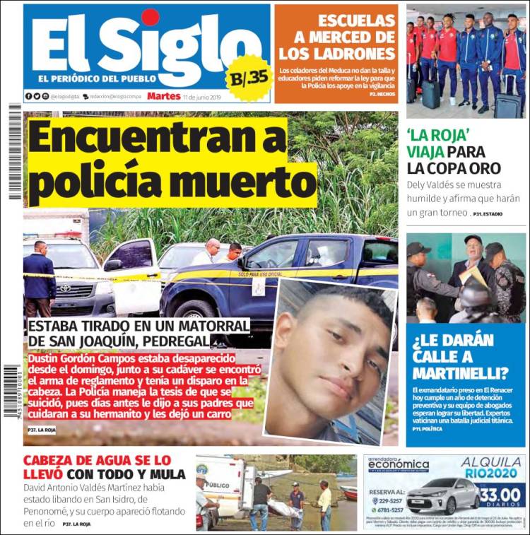 Portada de El Siglo (Panam&aacute;)