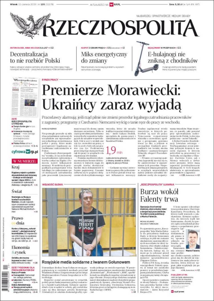 Portada de Rzeczpospolita (Polonia)