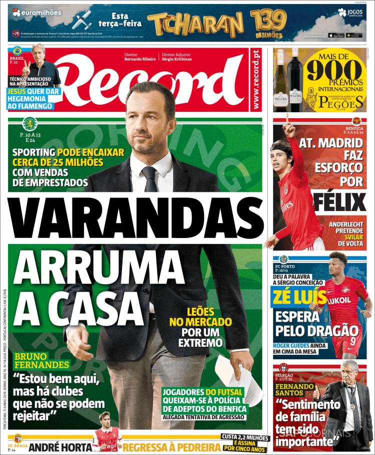 Portada de Record (Portugal)