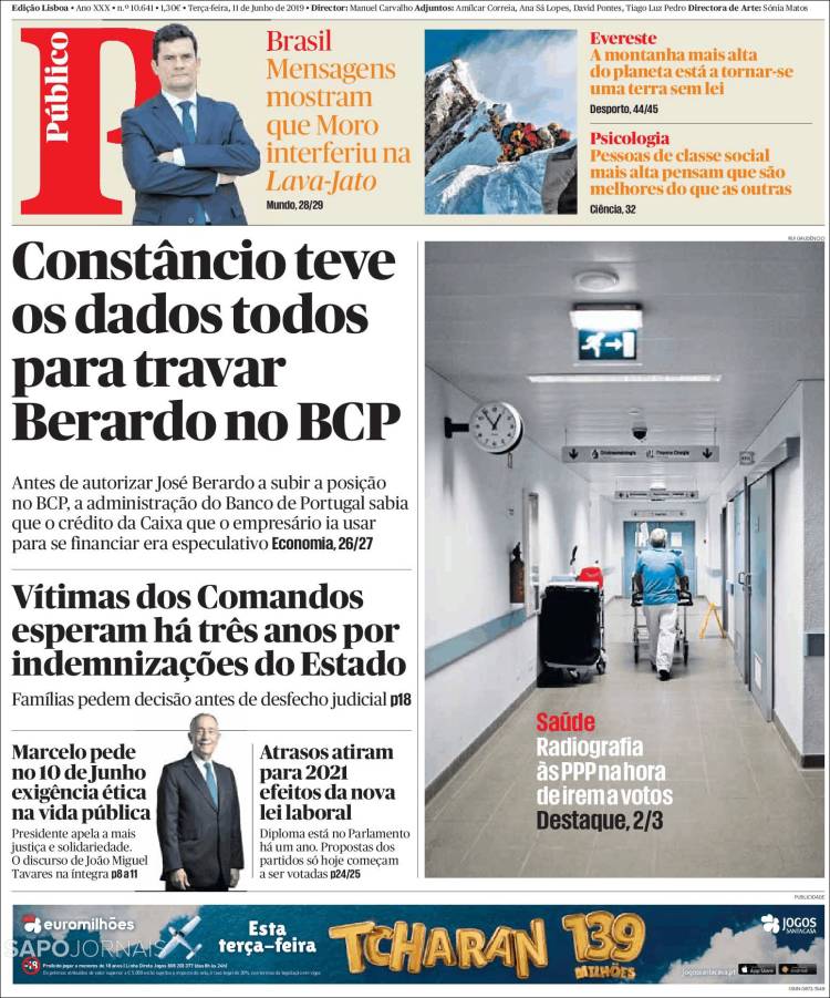 Portada de Público (Portugal)