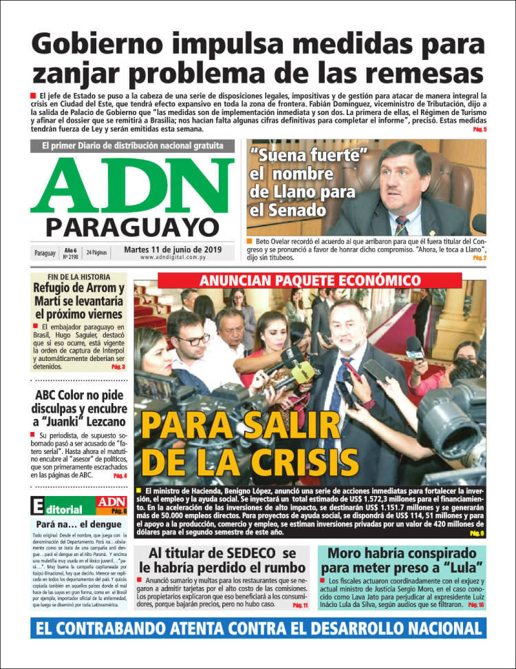 Portada de ADN Paraguayo (Paraguay)