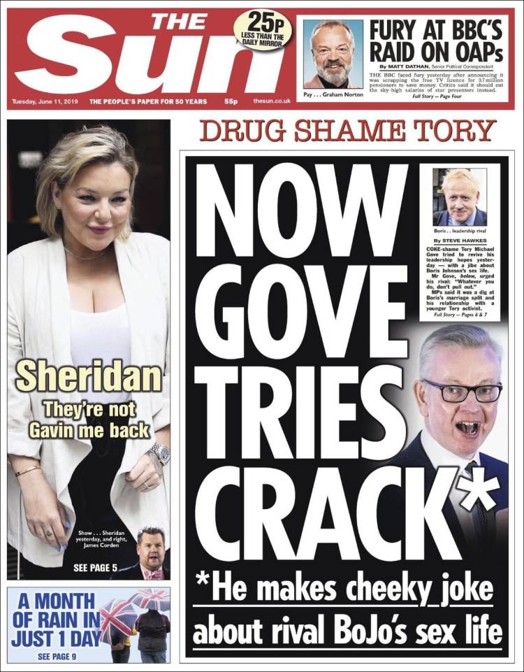 Portada de The Sun (Reino Unido)