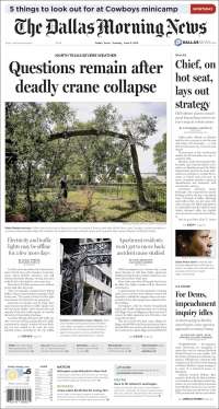 Portada de Dallas Morning News (USA)