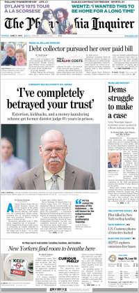 Portada de Philadelphia Inquirer (USA)