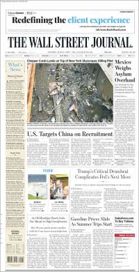 Portada de Wall Street Journal (USA)