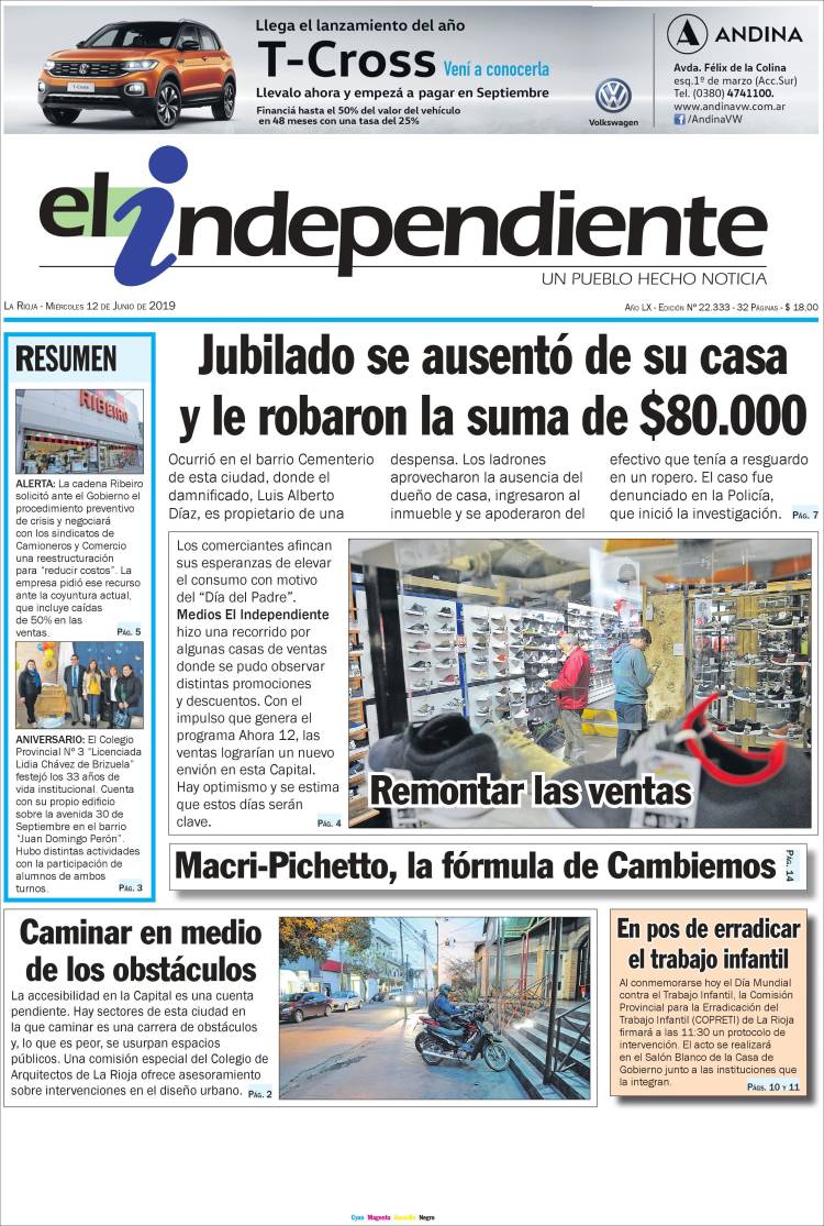 Portada de El Independiente (Argentina)