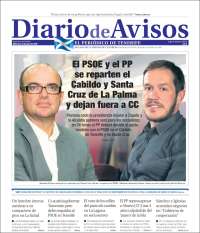 Portada de Diarios de Avisos (España)