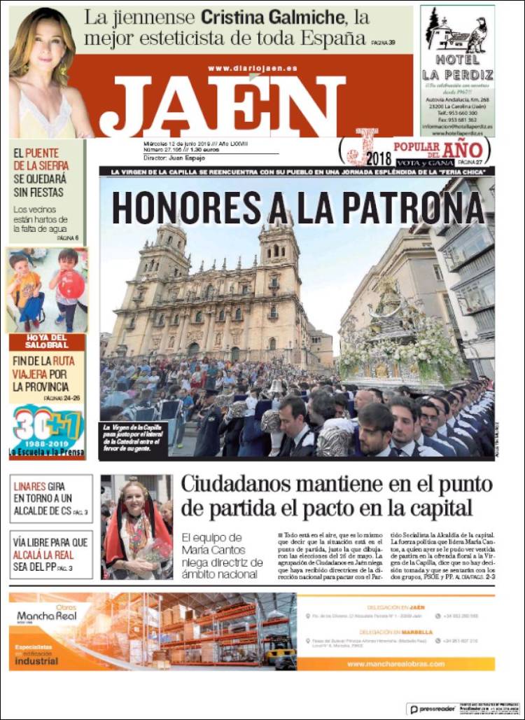 Portada de Diario Jaén (España)