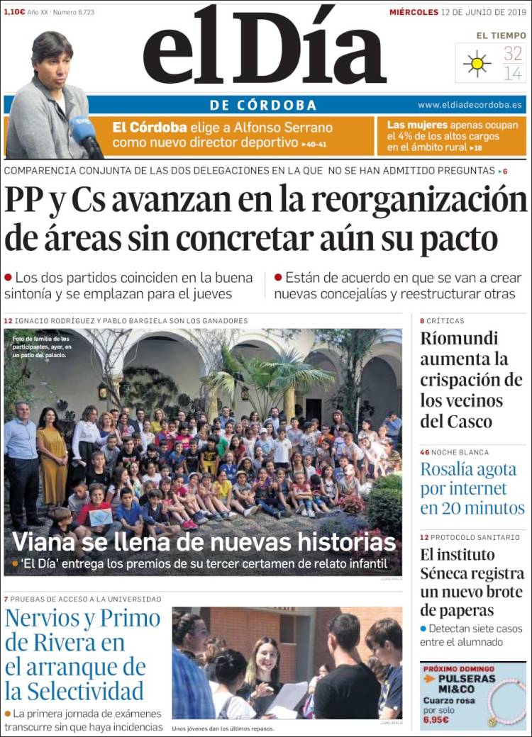 Portada de El Día de Córdoba (España)