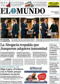 Portada de El Mundo (España)