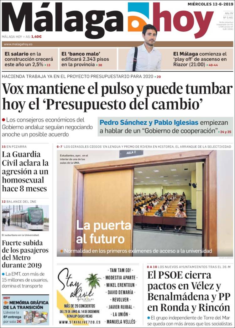 Portada de Málaga Hoy (España)