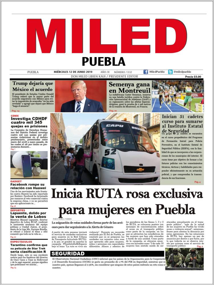 Portada de Miled - Puebla (México)